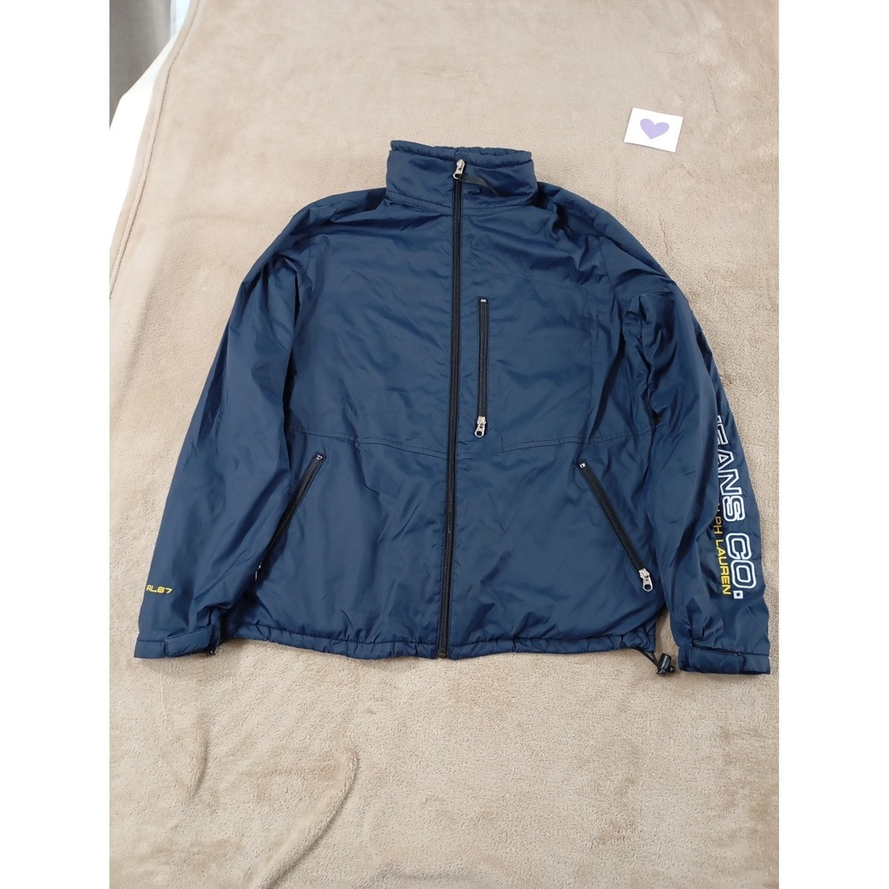 Vintage RL Polo Jeans Co. Ralph Lauren Puffer Jacket Women XL Navy Blue‎